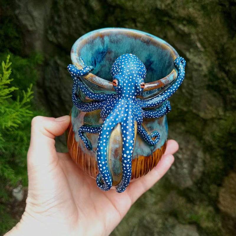 Last 4 hours 60% OFF - 🐙2025 New Handmade Octopus Mug - 🎁Buy 2 Save $8