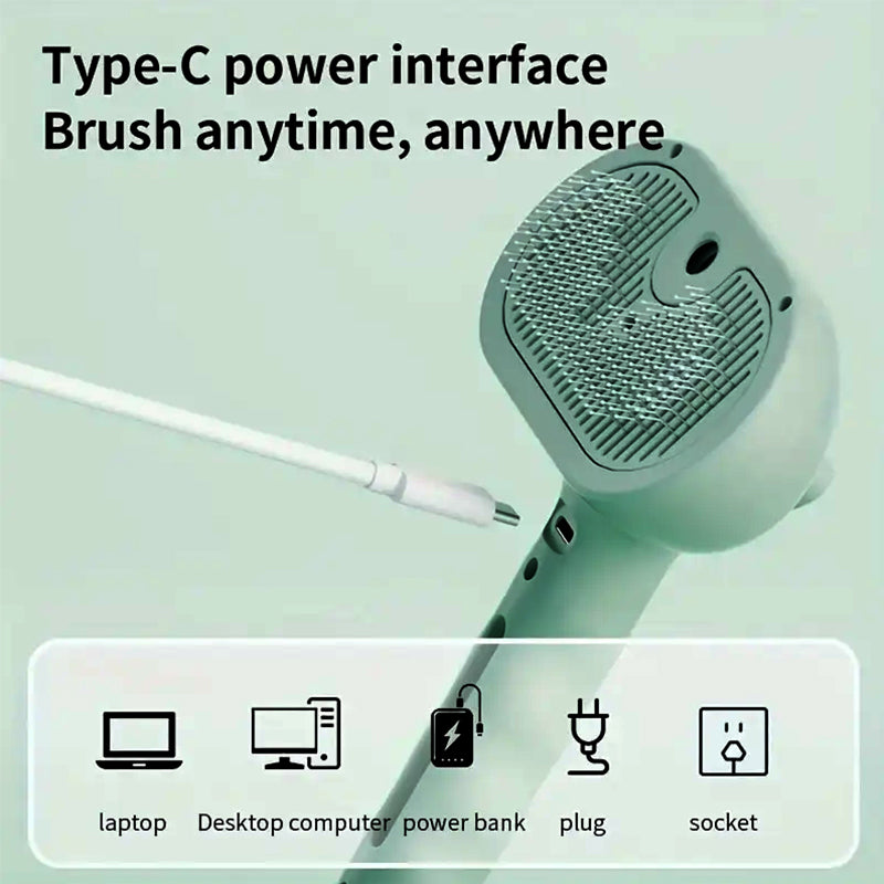 🐕🦺Natravor™ 3-in-1 Pet Steam Brush for Dogs, Cats - Rechargeable Deshedding Comb with Stainless Steel Bristles🎉