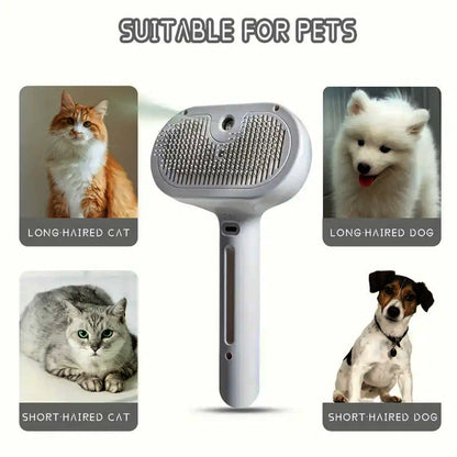 🐕‍🦺Natravor™ 3-in-1 Pet Steam Brush for Dogs, Cats  - Rechargeable Deshedding Comb with Stainless Steel Bristles🎉