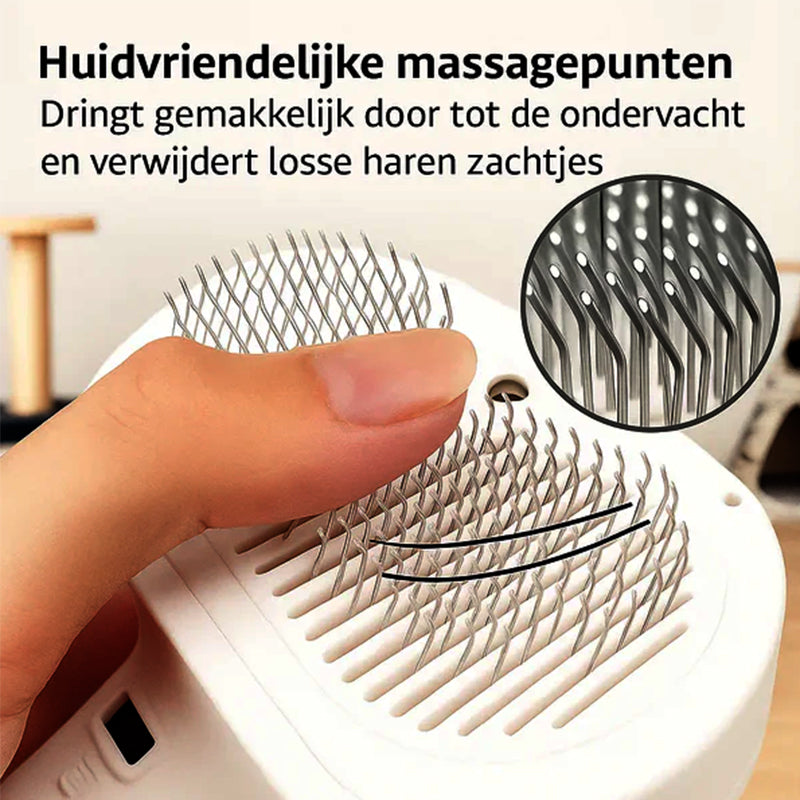 🐕‍🦺Natravor™ 3-in-1 Pet Steam Brush for Dogs, Cats  - Rechargeable Deshedding Comb with Stainless Steel Bristles🎉