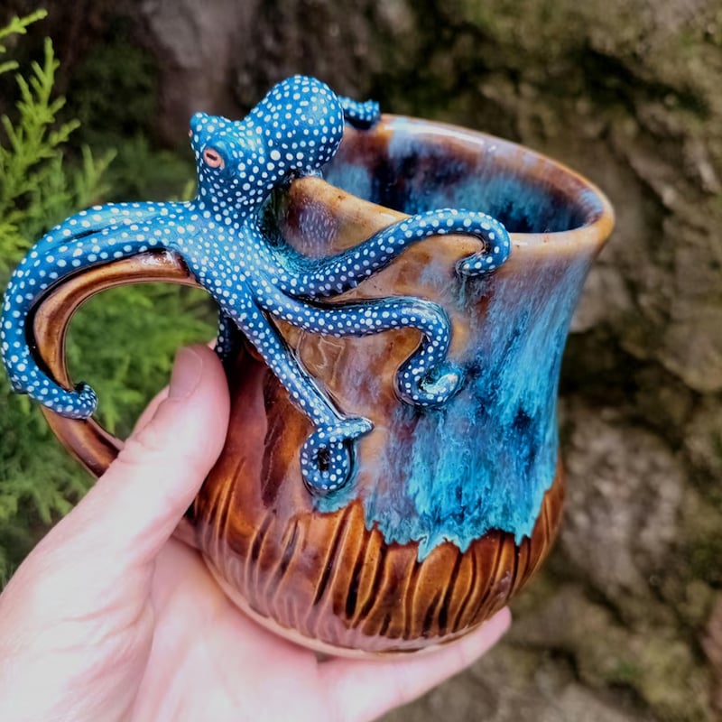 Last 4 hours 60% OFF - 🐙2025 New Handmade Octopus Mug - 🎁Buy 2 Save $8