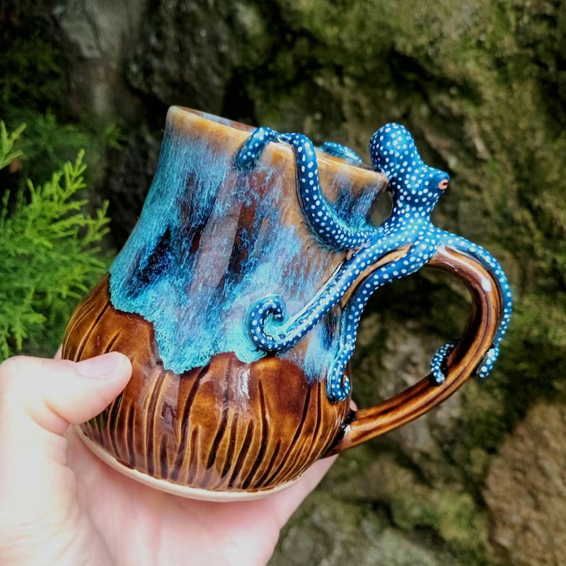 Last 4 hours 60% OFF - 🐙2025 New Handmade Octopus Mug - 🎁Buy 2 Save $8