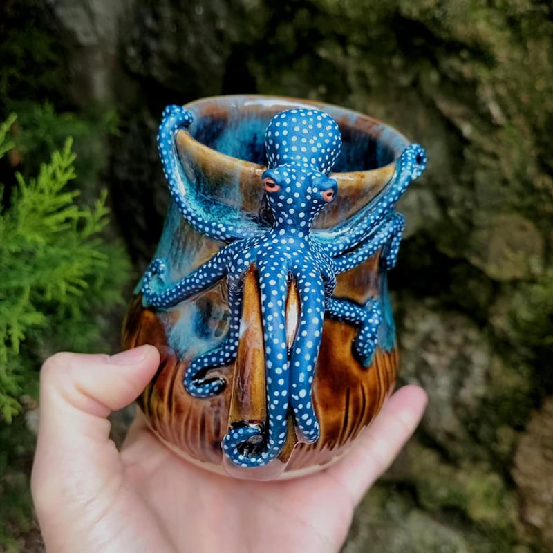 Last 4 hours 60% OFF - 🐙2025 New Handmade Octopus Mug - 🎁Buy 2 Save $8